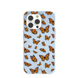 Powder Blue Monarchs in flight iPhone 14 Pro Case