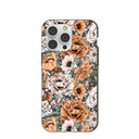 Black Peachy Peonies iPhone 14 Pro Max Case