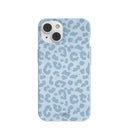 Powder Blue Sky Leopard iPhone 14 Case