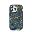 Black Space Waves iPhone 15 Pro Case