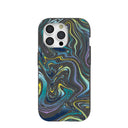 Black Space Waves iPhone 15 Pro Case